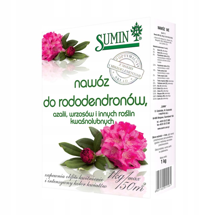 Nawóz do HORTENSJI 2,5kg Sumin, optymalny skład, obfite kwitnienie