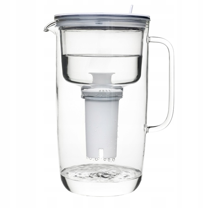 Szklany dzbanek filtrujący Sonata Biały + 6 wkładów UniX