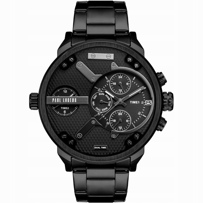 Zegarek męski Paul Lorens PL20021B-1A5 sportowy design + DATOWNIKI
