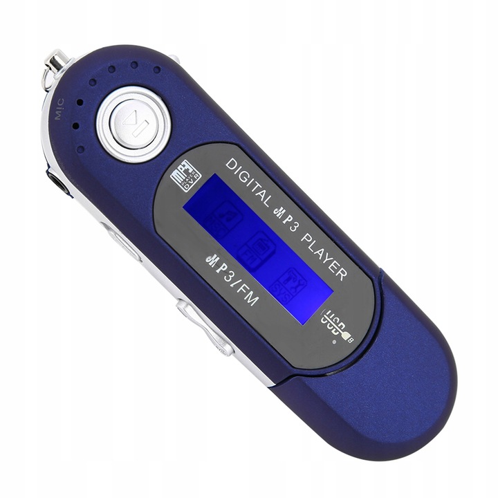 ODTWARZACZ MP3 USB PENDRIVE RADIO FM NIEBIESKI