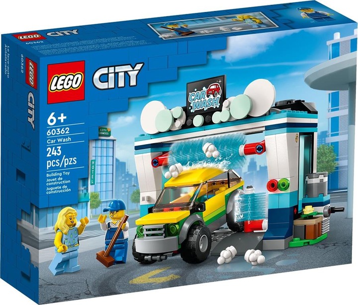 KLOCKI LEGO CITY 60362 MYJNIA SAMOCHODOWA AUTO PREZENT DLA DZIECKA + TORBA