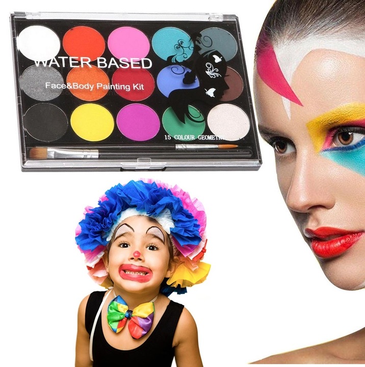 ZESTAW FARB DO MALOWANIA TWARZY CIAŁA BUZI DLA DZIECI