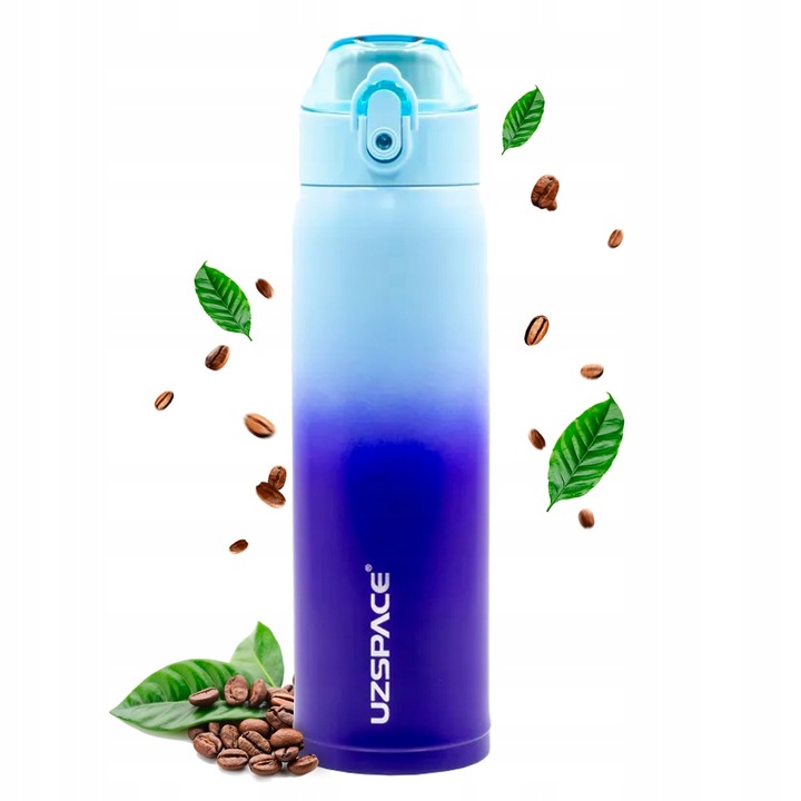 TERMOS BUTELKA TERMICZNA 500ML BIDON Z USTNIKIEM STAL NIERDZEWNA NIEBIESKI