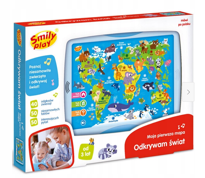 Smily Play Tablet Moja pierwsza mapa ODKRYWAM ŚWIAT Zabawka edukacyjna