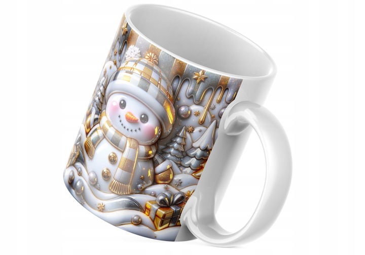 Świąteczny Kubek 3D Bałwanek - Idealny Na Prezent - NOWOŚĆ - HIT