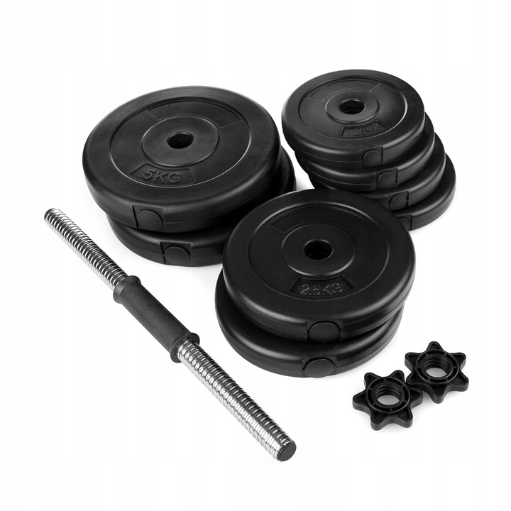 Hantle regulowane hantle bitumiczne 20kg ciężarki do ćwiczeń Spokey BURDEN