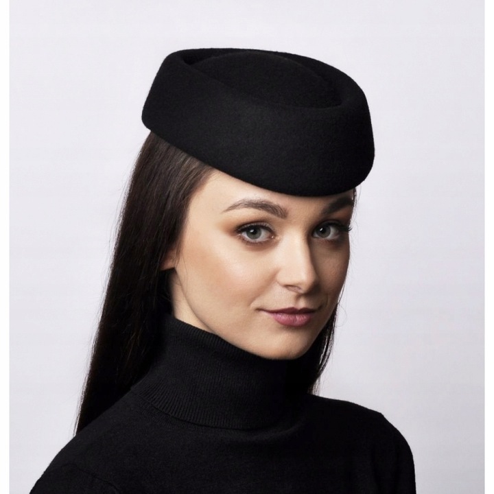 EVITA kapelusz toczek czarny petunia