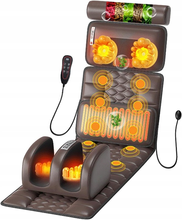 MATERAC MASUJĄCY Mata do masażu + MASAŻER DRENAŻ NÓG ŁYDEK PRESOTERAPIA