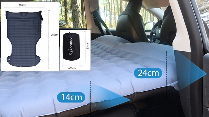AEROGOGO GC2-01 MATERAC samopompujący się do samochodu Tesla model Y 2 os.