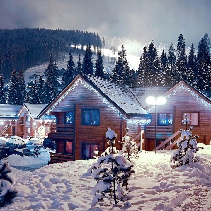 LAMPKI SOPLE ZEWNĘTRZNE CHOINKOWE 500 LED ŚWIATEŁKA ŚWIĄTECZNE +FLASH 22.5M