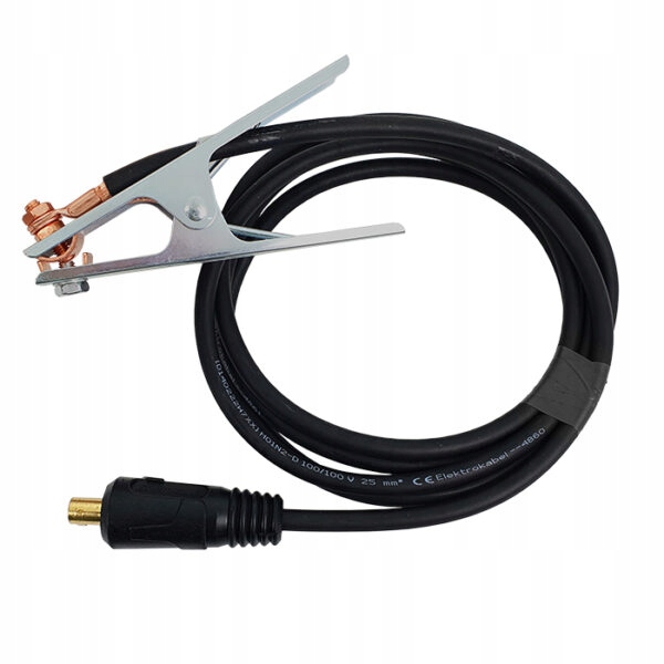 PRZEWÓD SPAWALNICZY MASOWY 3M 200A MASA 25mm KABEL MASOWY MAŁY WTYK