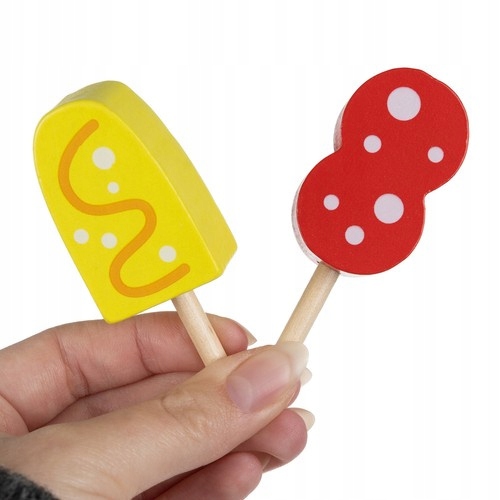 Lodziarnia Drewniana Lody Sklep Zestaw do Robienia Lodów na Rzep dla Dzieci