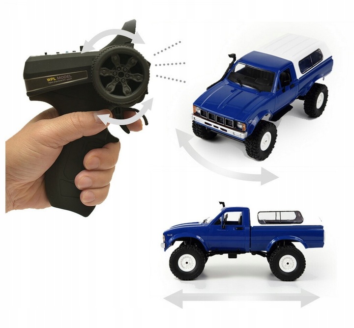 SAMOCHÓD ZDALNIE STEROWANY Auto RC TERENOWY WPL OFF ROAD 4x4 DUŻY PICKUP