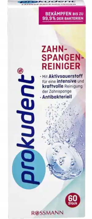 Prokudent tabletki DO czyszczenia APARATÓW ortodontycznych 60szt Z NIEMIEC