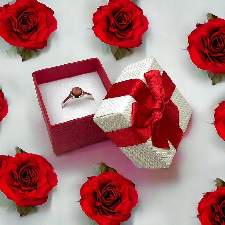 klasyczny pierścionek z małym oczkiem piasek pustyni rozmiary do wyboru