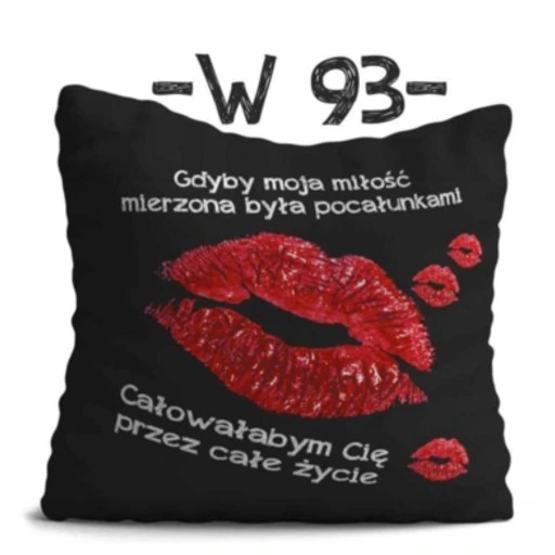 PODUSZKA WALENTYNKOWA DWUSTRONNA 40 CM PREZENT DLA NIEJ WZORY WALENTYNKI