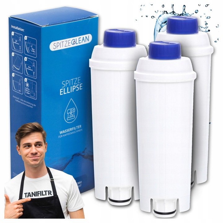 3x Filtr wody Spitze Ellipse do ekspresu DeLonghi ZAMIENNIK Wysoka jakość
