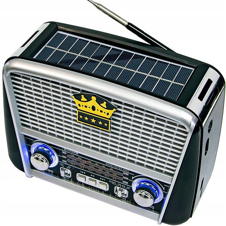 RADIO RETRO SOLARNE AKUMULATOR USB BLUETOOTH