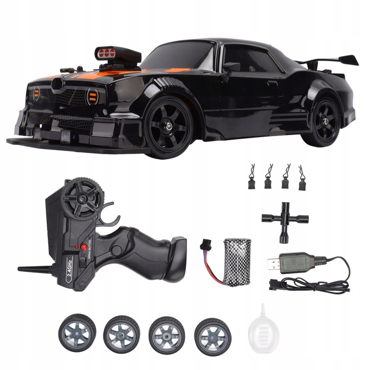 Samochód Zdalnie Sterowany RC Auto na pilot 4x4 DUŻY Drift led dym do drift