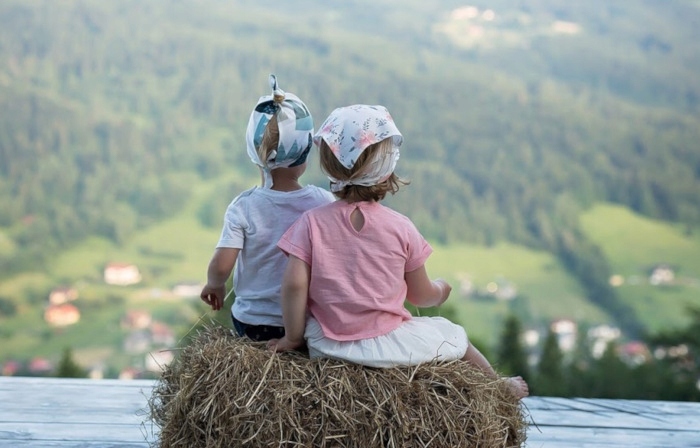 Samiboo Bambusowa Chustka Daszek Wiązana Vintage C