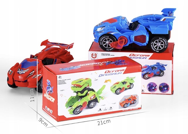 AUTO ROBOT DINOZAUR TRANSFORMUJĄCE AUTKO BOT 2w1