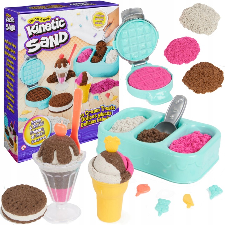 KINETIC SAND LODOWE PRZYSMAKI LODZIARNIA PACHNĄCY 3 KOLORY ZAPACHOWE