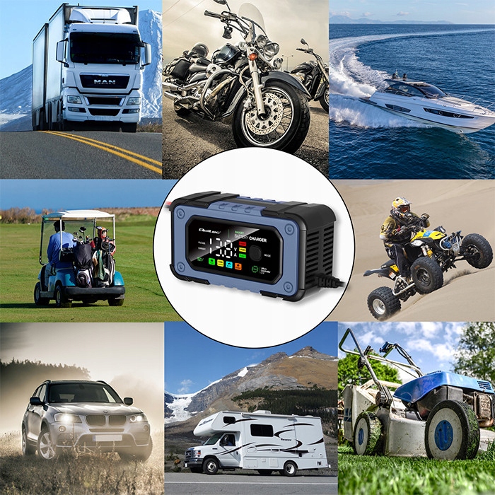 Ładowarka Prostownik z funkcją naprawy do LIFEPO4 AGM 12V 7A 4 tryby Mocny