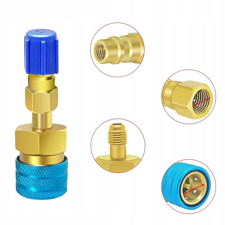 PRZEJŚCIÓWEK Z CZYNNIKA R1234YF NA R134A 2 SZT ZESTAW