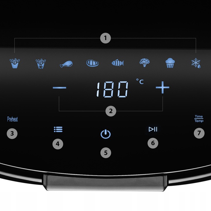 Frytownica beztłuszczowa na gorące powietrze 4L cyfrowa 1650W MF-CN40C2