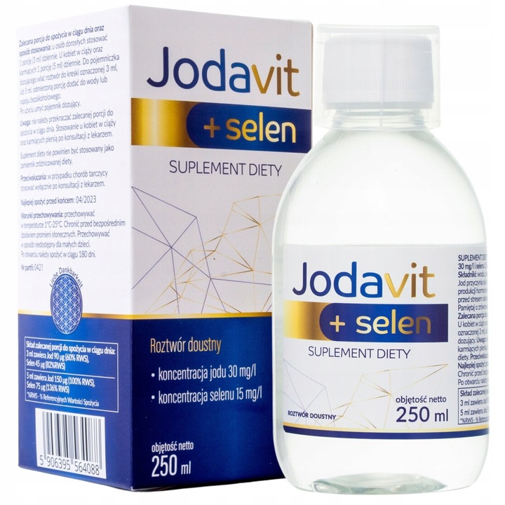 JOD + selen JODAVIT 250 ml Jodavita PŁYN na tarczycę jodek potasu tarczyca
