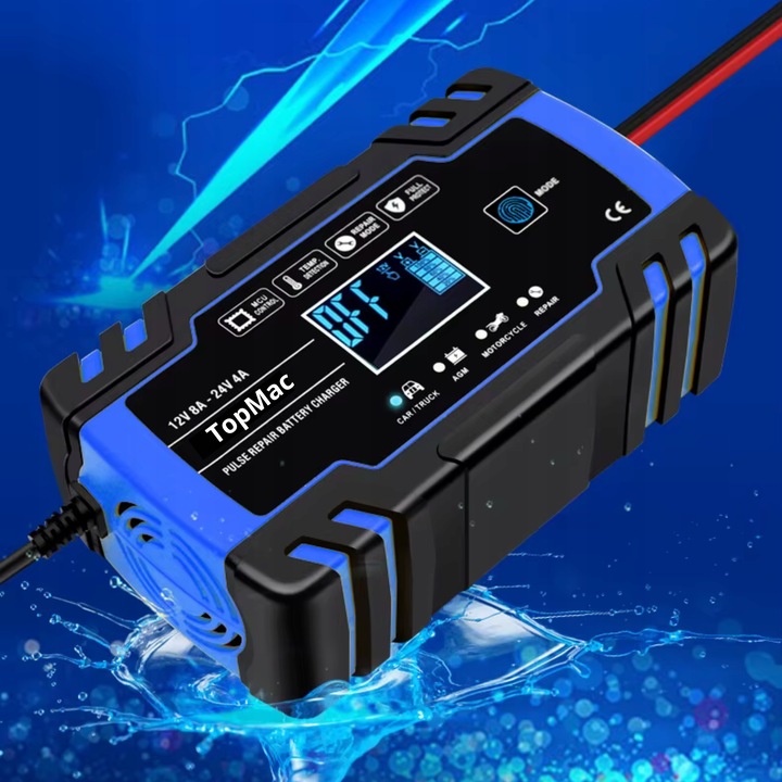 PROSTOWNIK DO AKUMULATORA FUNKCJA NAPRAWY SAMOCHODOWY AUTOMATYCZNY |12V 8A