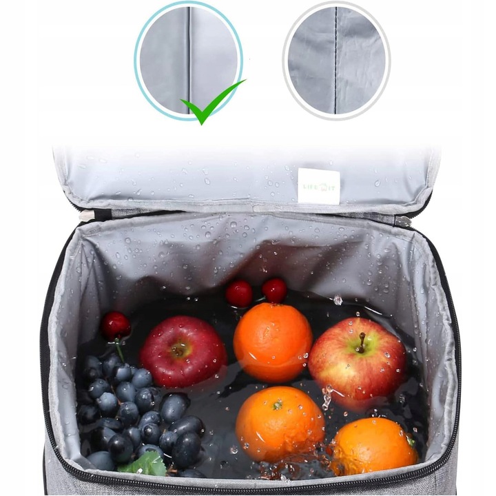 DUŻA POJEMNOŚĆ 18L IZOLACJA PIKNIK PLECAK TORBA DO PRZECHOWYWANIA ŻYWNOŚCI