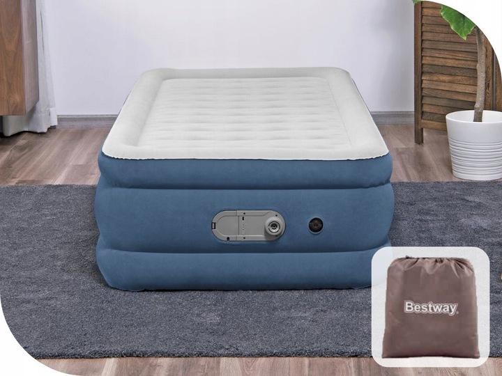 Materac Dmuchany Jednoosobowy Łóżko z Pompką 230V Bestway 6713P MODEL 2025