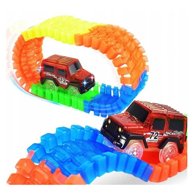 MAGICZNY TOR SAMOCHODOWY ŚWIECĄCY 200 el AUTO MOST GLOW TRACKS