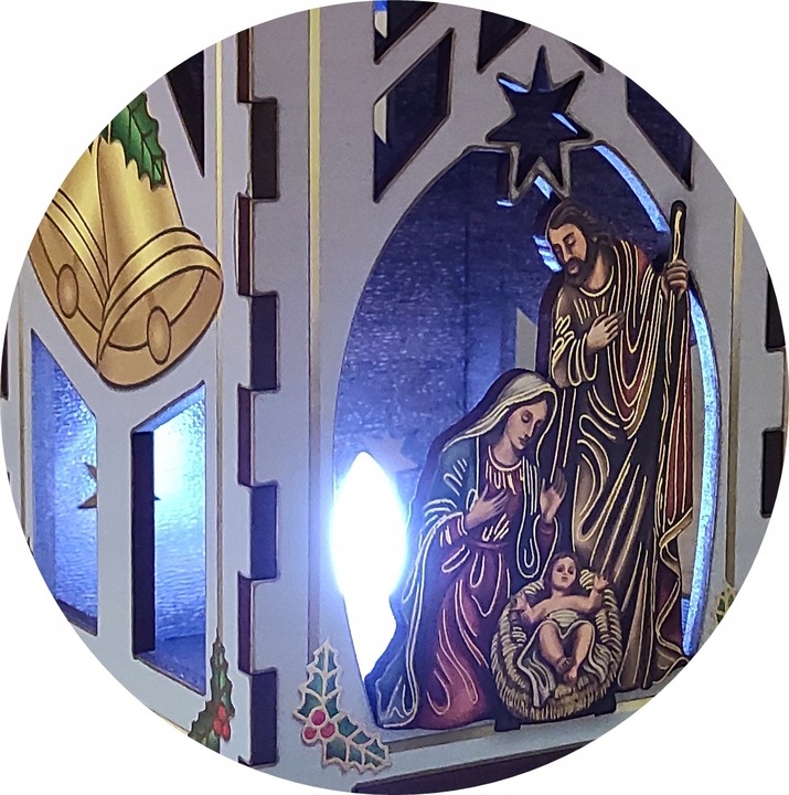 LAMPION ADWENTOWY NA RORATY ŚWIECĄCY LED NA BATERIE DLA DZIECI