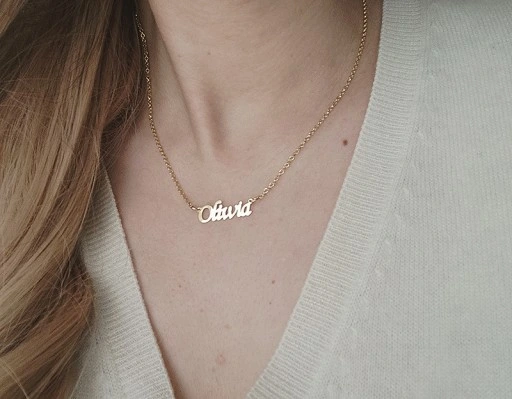 SREBRNY NASZYJNIK Z DOWOLNYM IMIENIEM SŁOWEM IMIĘ