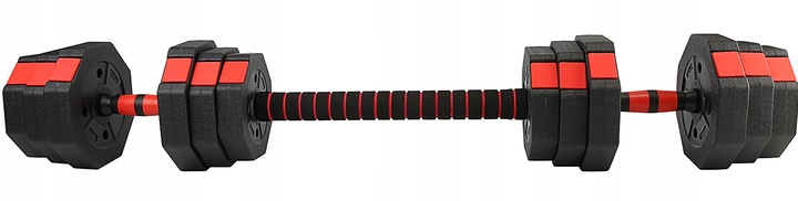 Hantle regulowane bitumiczne 20kg ZESTAW HANTLI 2x10kg obciążenie sztanga