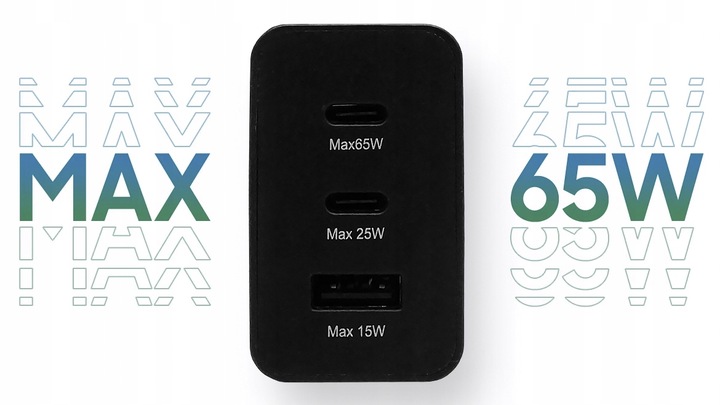 SZYBKA ŁADOWARKA SIECIOWA EPT650 TRIO 65W USB-C DO SAMSUNG GALAXY S22 23 24