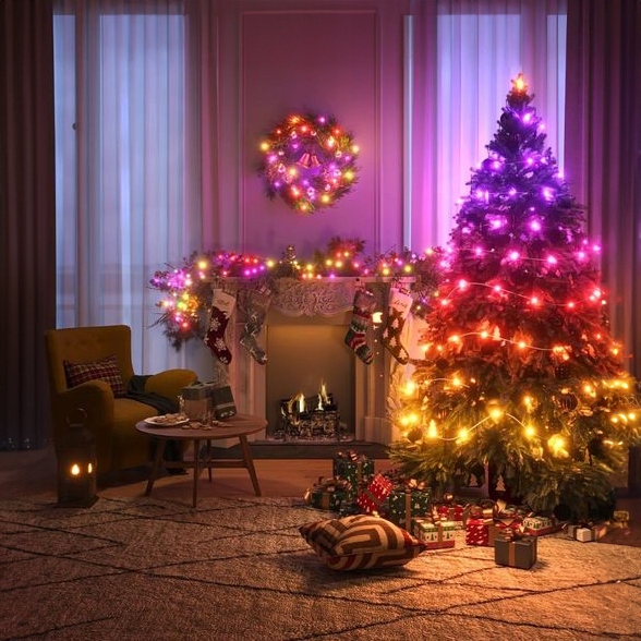 LAMPKI CHOINKOWE 100 LED WIFI SMART TUYA 10M MULTI KOLOR PILOT APLIKACJA