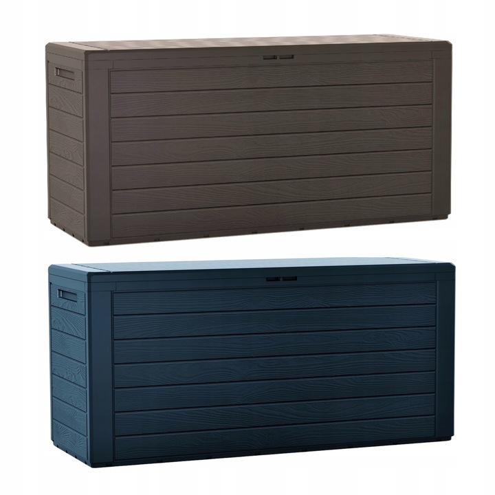 Skrzynia Ogrodowa 280L Brązowa Solidna Pojemna na Taras Balkonowa