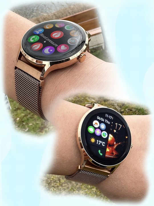 SMARTWATCH DAMSKI Z FUNKCJA ROZMOWY SPORT PULS POMIARY MENU PL SMART WATCH