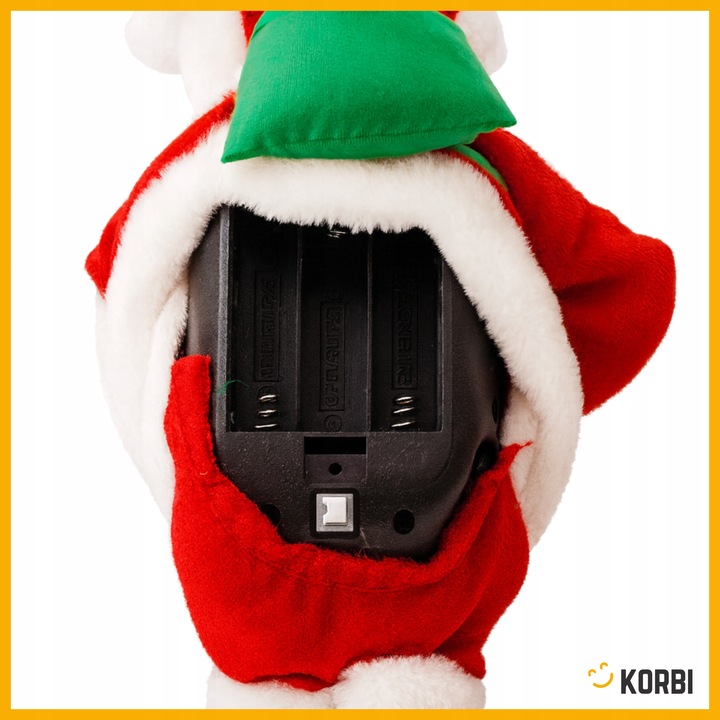 DEKORACJA WSPINAJĄCY SIĘ MIKOŁAJ OZDOBA ŚWIĄTECZNA GRAJĄCY PREZENT 100CM