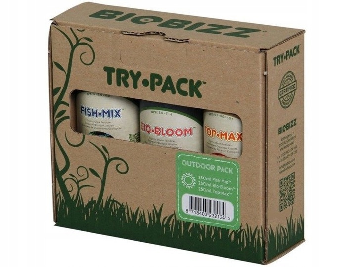 BIOBIZZ TRY-PACK OUTDOOR ZESTAW NAWOZÓW 3X250ML