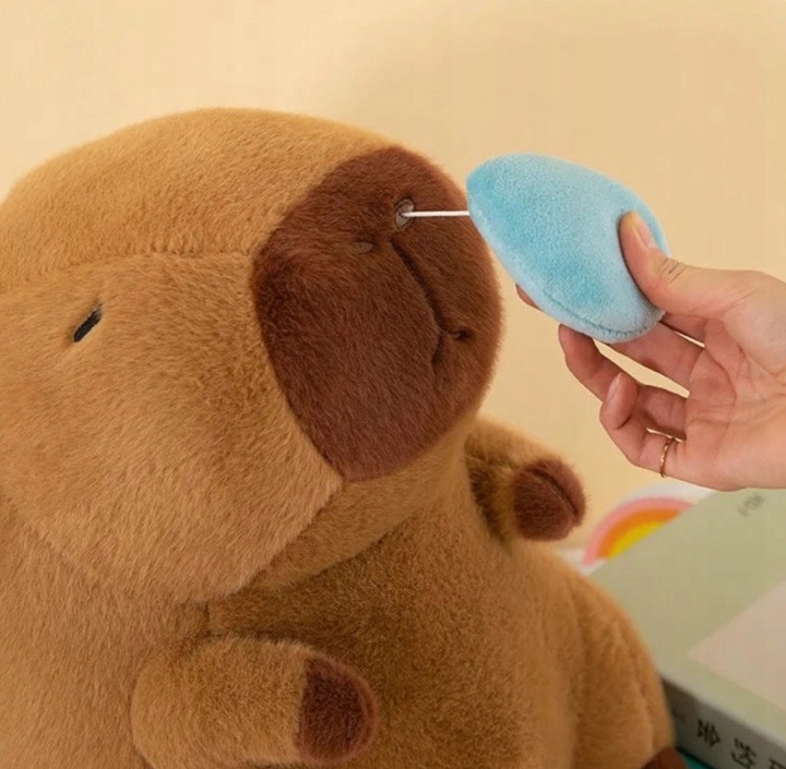 KAPIBARA ŚPIĄCA PLUSZAK ZABAWKA MASKOTKA PLUSZOWA PRZYTULANKA MIĘKKA 30CM