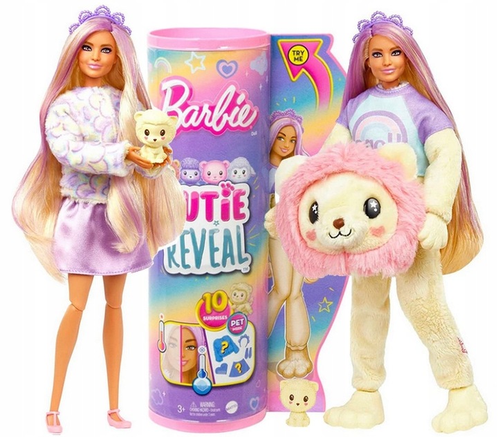 BARBIE CUTIE REVEAL LALKA W PRZEBRANIU LWA