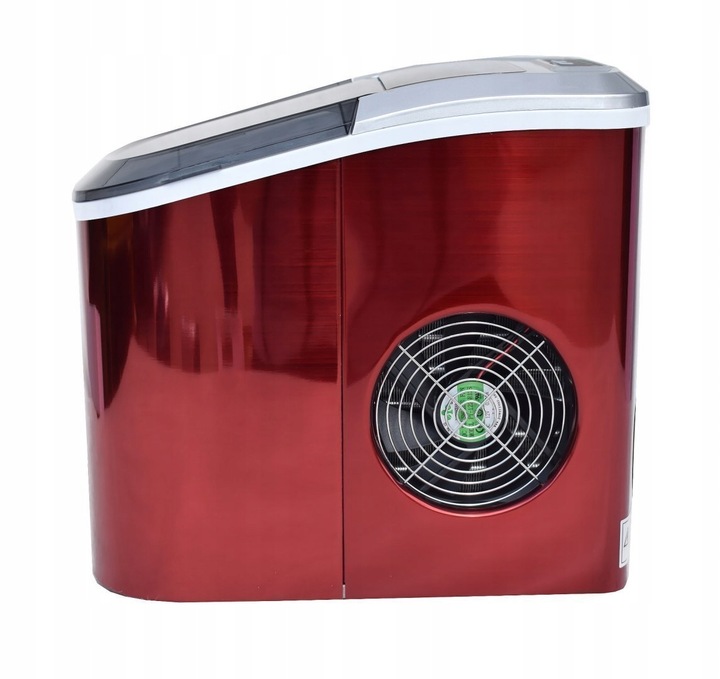 CZERWONA KOSTKARKA MASZYNA DO ROBIENIA KOSTEK LODU DO DRINKÓW WYDAJNA