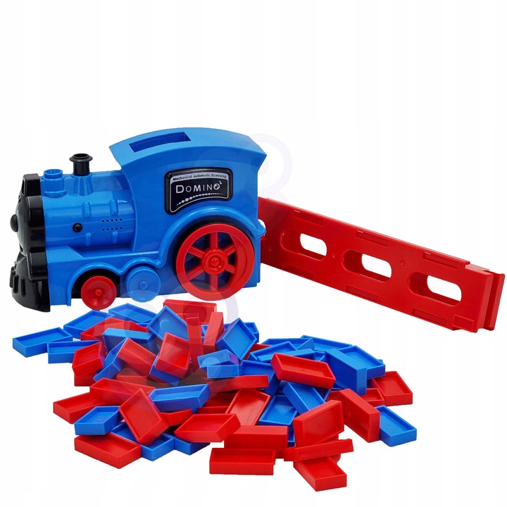 POCIĄG ELEKTRYCZNY KOLEJKA LOKOMOTWA Z PARĄ WODNĄ DO KLOCKÓW DOMINO WOOPIE