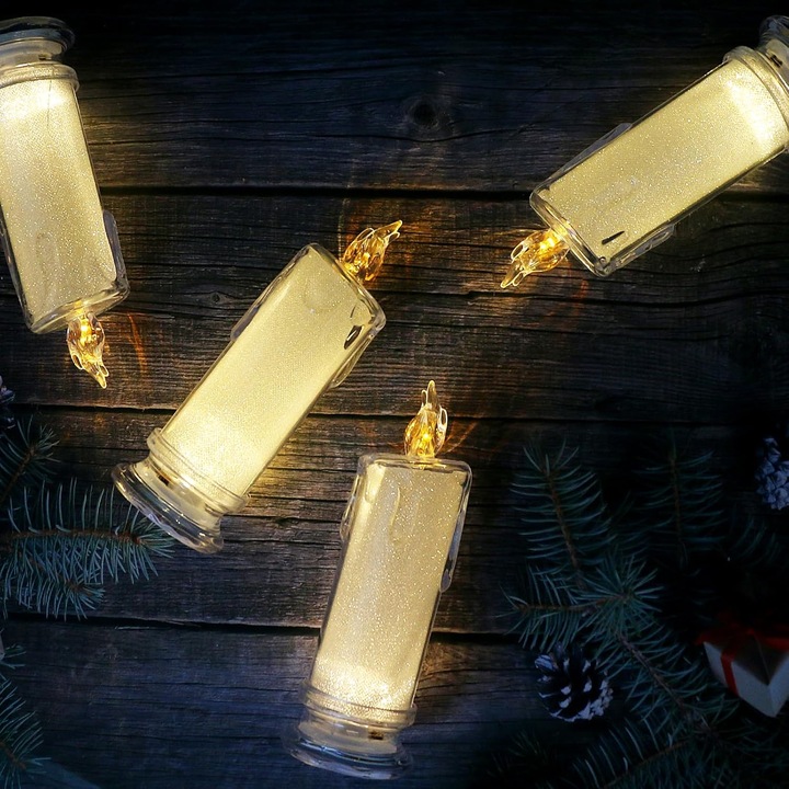 8szt ŚWIECE ŚWIECZKA OZDOBNA WKŁAD DO ZNICZY 15cm LED NA BATERIE W ZESTAWIE