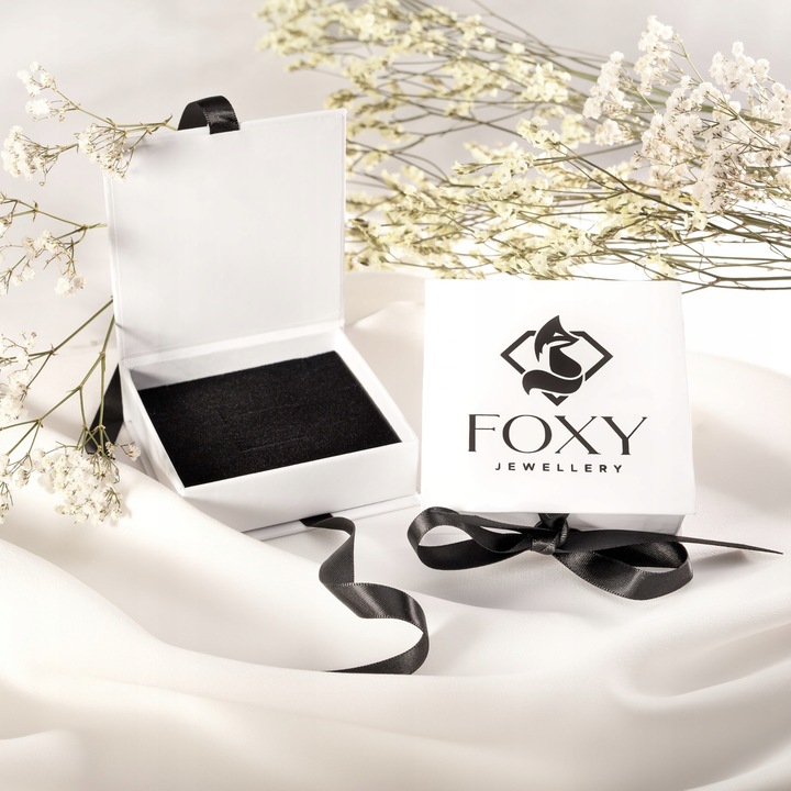 Kolczyki Srebrne Wiszące SREBRO 925 z Cyrkoniami dla Żony Grawer GRATIS