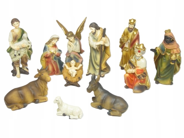 CUDOWNE Figurki do Szopki KOLOROWE, 11-części - maks. 7,0cm wysokie